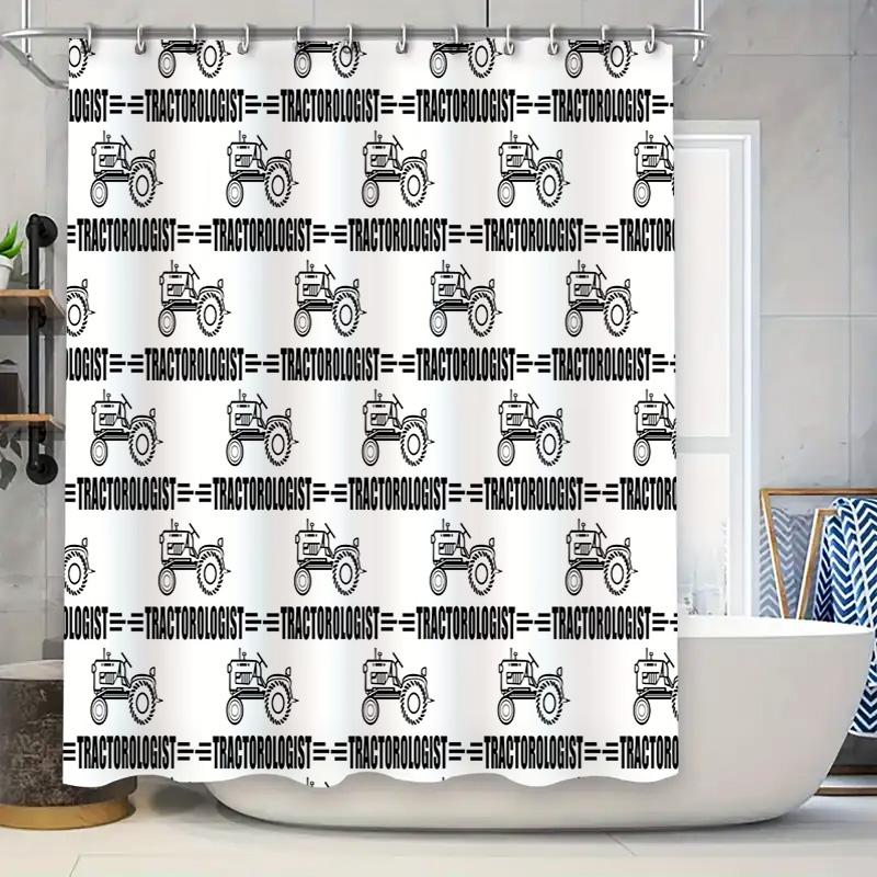 

Colorful Waves Shower Curtain Modern Geometric Print For Bathroom Decor W60H190(CM)-1 Pcs