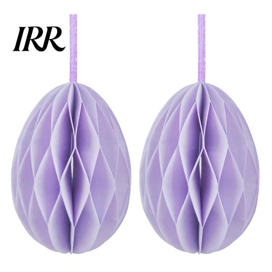 Honeycomb Wall Hanging 2 Pcs Easter Decoration 3D Paper Event Egg Ornaments for Home Classroom Decor Spring Party Supplies