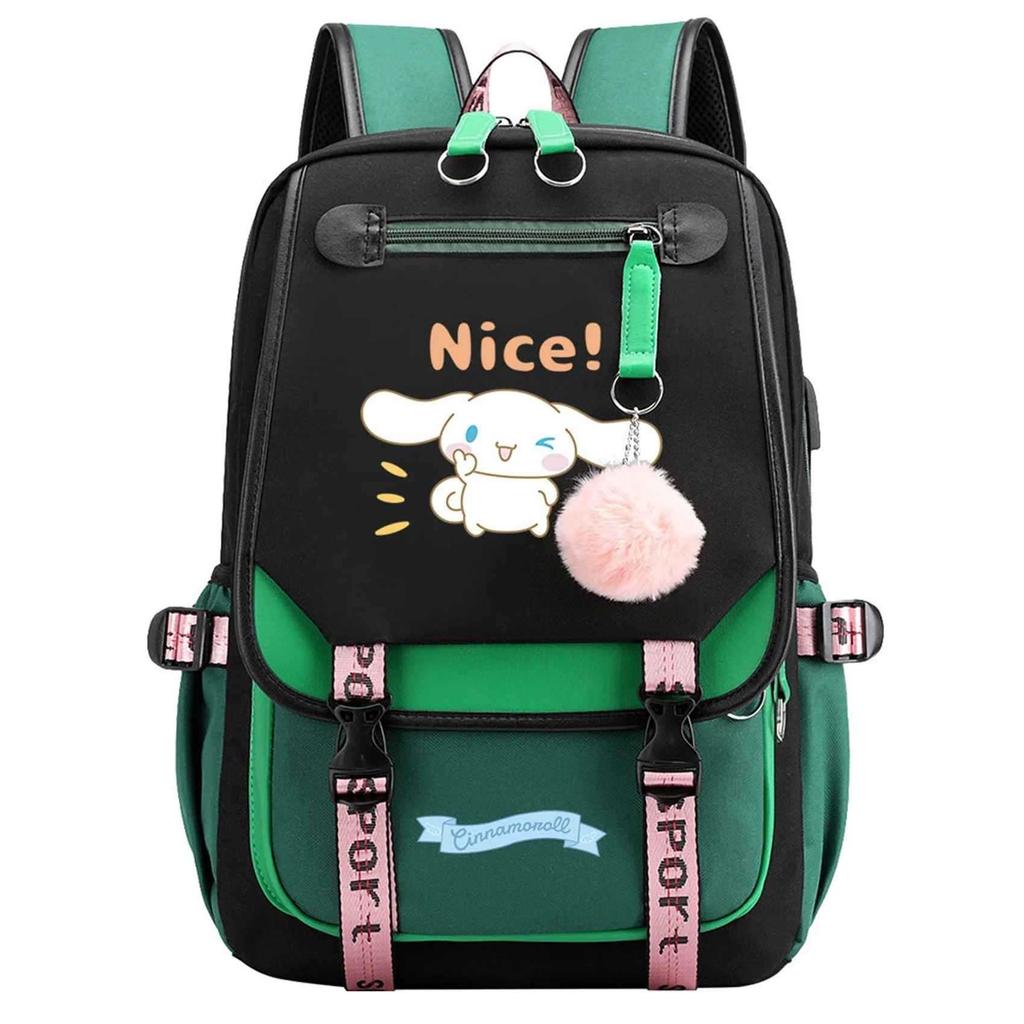 Big-Eared Puppy Cartoon Periphery Korean Version Of Junior High School Cute Large-Capacity Load Reduction Backpack