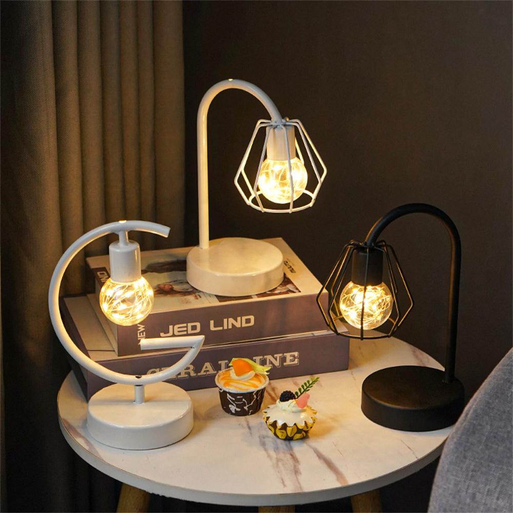 LED Iron Art Shape Lamp Warm Light Home Decoration Ornament Night Light for Bedside