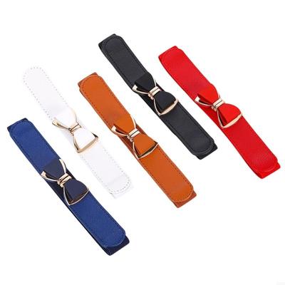 Stylish Stretch Waist Cincher Women Elastic Belt Waistband with Clasp for Dresses Outerwear Layering Outfits