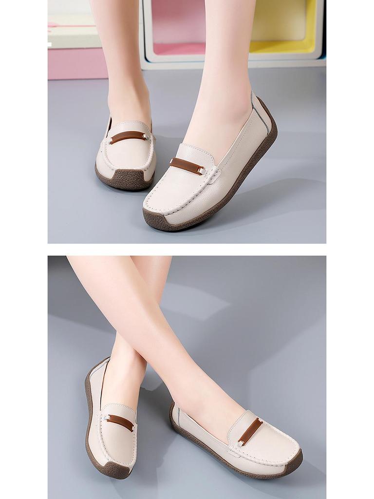 2024 Jaro & Podzim Boty z pravé kůže s měkkým klínkovým podpatkem pro ženy středního věku