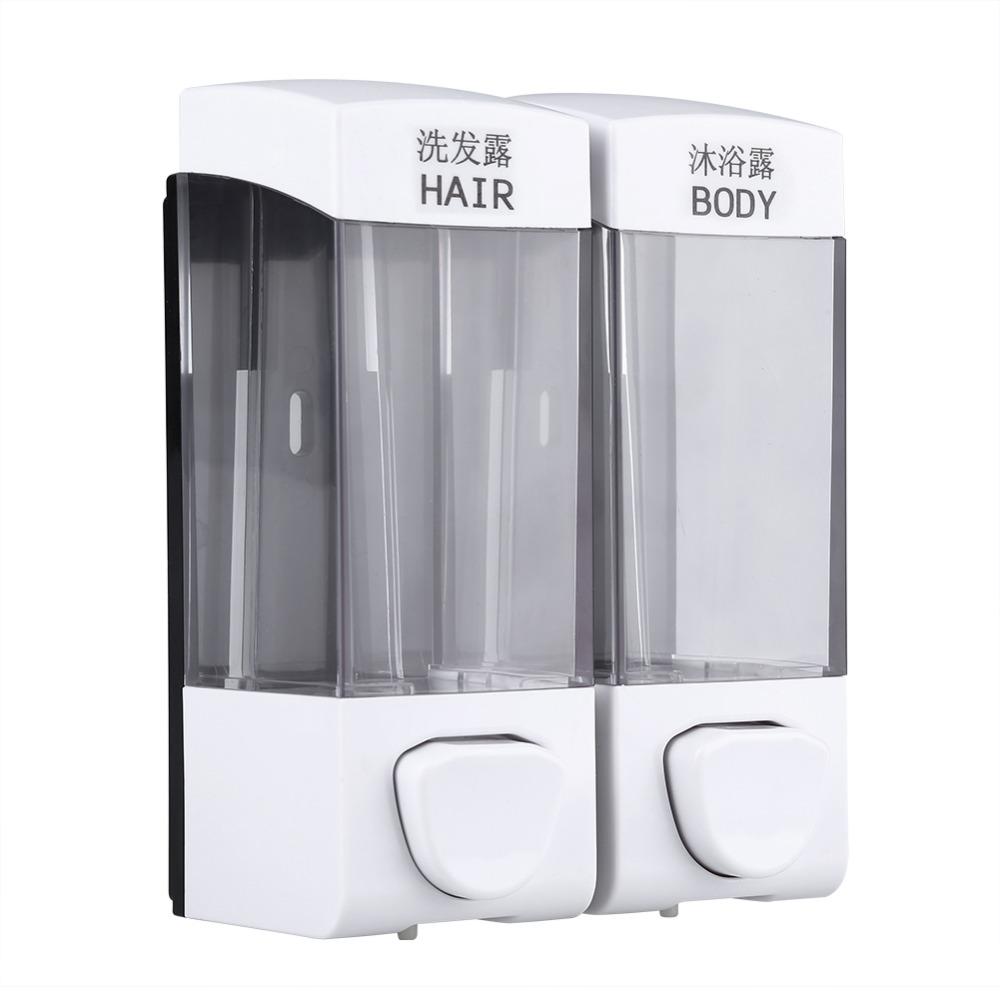 White Soap Dispenser Wall Mounted Shampoo Dispenser Modern Lotion Dispenser Hotel Home