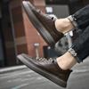 Genuine leather men's board shoes Leisure trend minimalist style Youth adult outdoor activity fashion party leather shoes