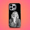 Custodia Telefono 80S M-Marilyn M-Monroe Per iPhone 16,15,14,13,12,11,Mini,Pro,E,SE4,XS,MAX Cover Nero Candy Opaco