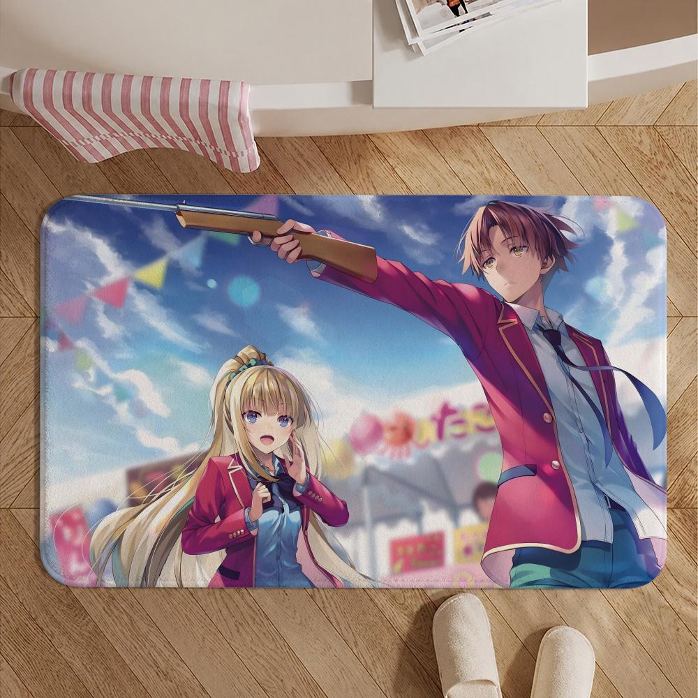 Anime-Classroom of the EliteS Floor Mat Soft Non-Slip Bath Mat, Bedside Carpet, Absorbent Doormat for Home