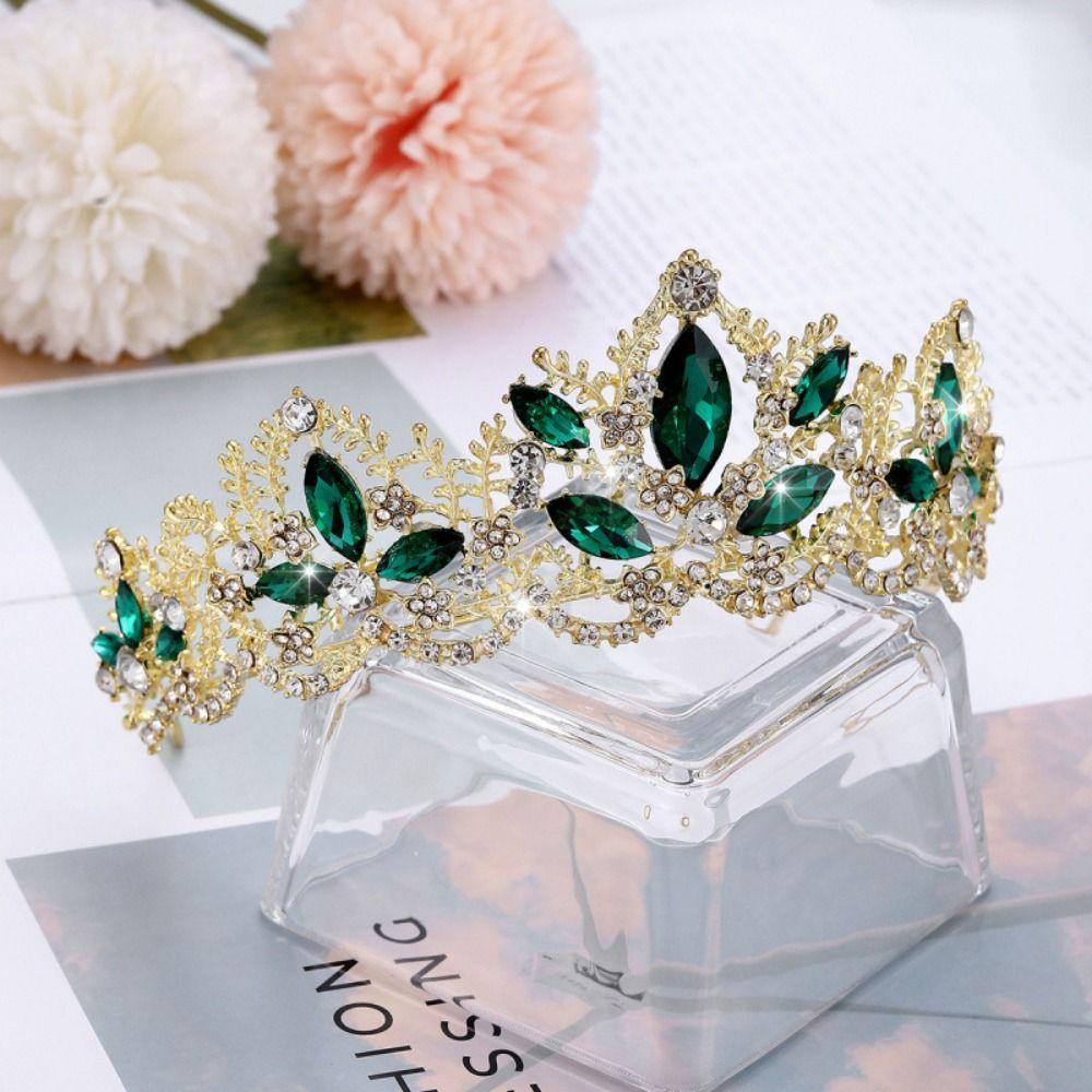 Elegant Bridal Princess Crown Sparkling Rhinestone Diadem Wedding Head Wear  Photography Props