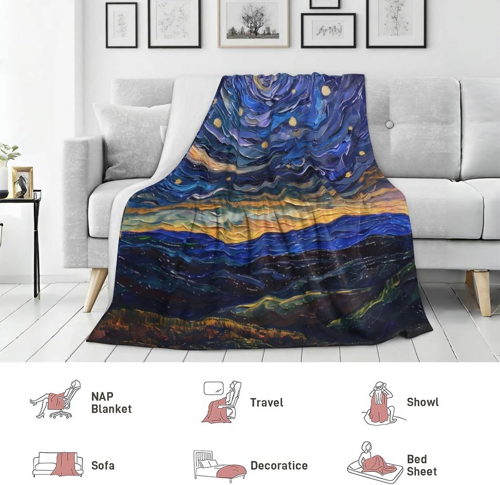 Taco Food Throw Blanket for Girls Boys Kids Adults, 50x60 in, Cozy Flannel Blanket for Bedroom, Camping, Couch, Room Decor, Fuzz
