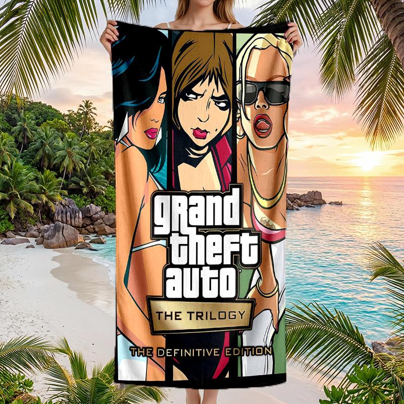 Gta Fashion Beach Towel: Ideal for Summer Adventures Soft, absorbent and quick drying suitable for swimming and bathing