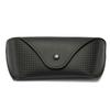 Fashion Artificial Glasses Case, Black Square Pressure-Resistant Button Zipper Box, Fixed Eye Protection Storage, Portable.