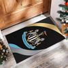 Tappeto in Velluto di Cristallo con Stampa di Calcio del Newcastle United, Comodo Assorbente d'Acqua Antiscivolo Tappeto per Pavimento Interno