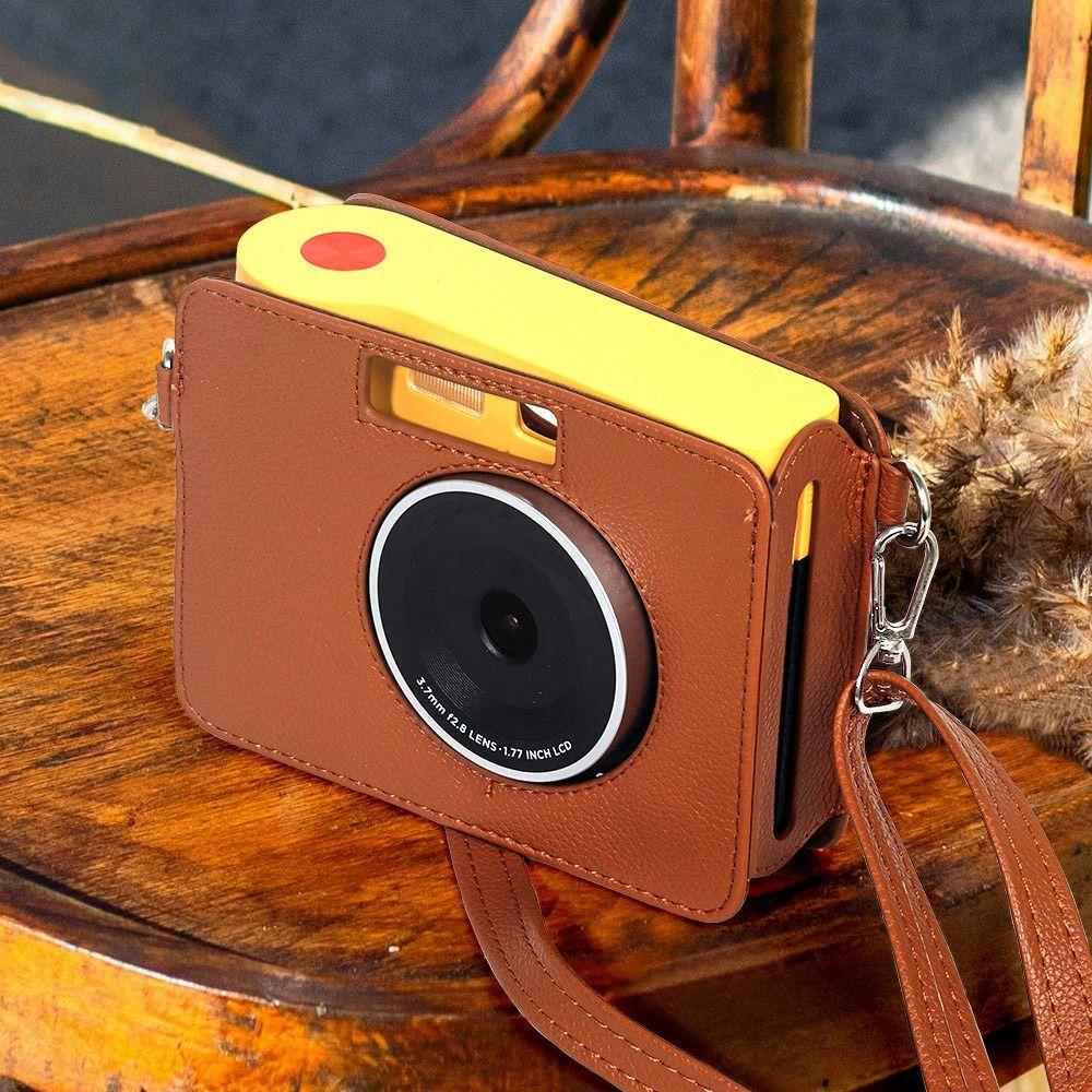 Shockproof Instant Camera Case PU Leather Storage Bag for Kodak Mini Shot 3 ERA Travel