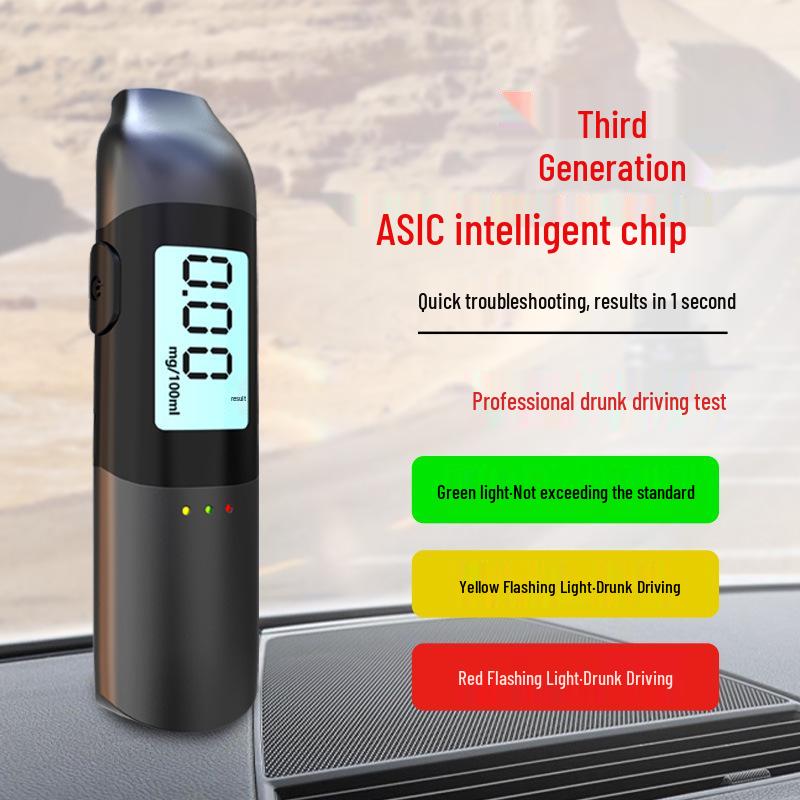 Compact Personal Breathalyzer - Portable Alcohol Tester for Home Use