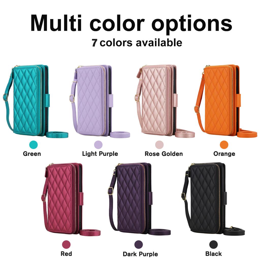 Crossbody Wallet Cards Solt Leather Case For Samsung Galaxy S26 Ultra S25 S24 Plus S23 A17 A07 A57 Shockproof Lanyard Bag Cover