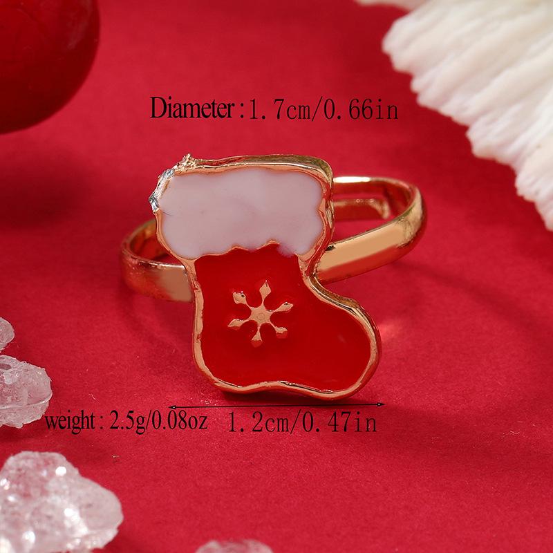 Creative Cartoon Christmas Rings: Snowman, Reindeer, Tree & Snowflake Designs for Kids