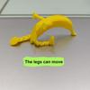 3D Printed Banana Figurine with Articulated Legs Movable Joints Banana Fidget Toy Cartoon Fruit Desktop Decoration Ornament