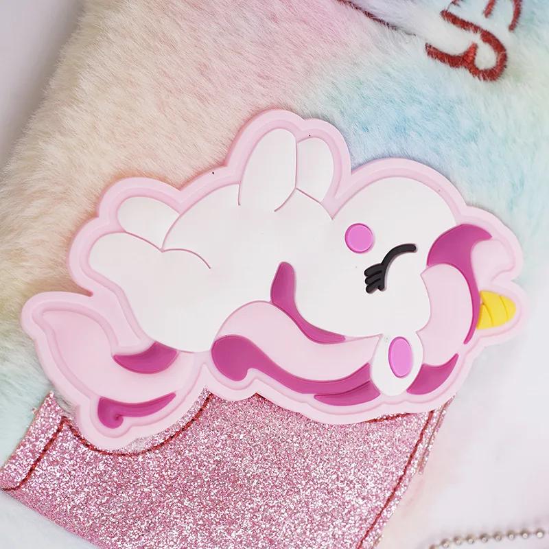 1 Piece Cute Creative Design Unicorn Pencil Case Sweet Cartoon Animal Unicorn Pencil Pouch Large Capacity Stationery Storage Bag
