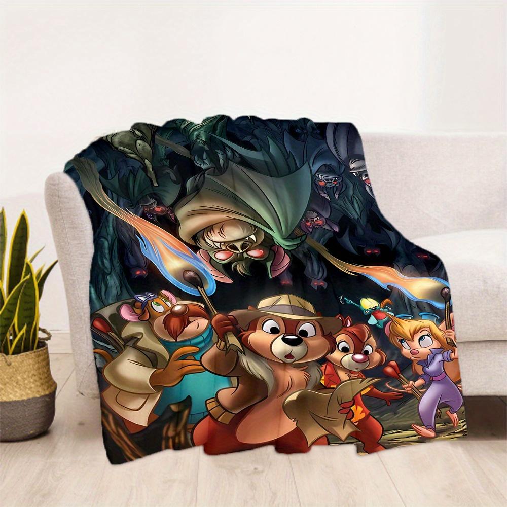 1pc, Chip 'n Dale Rescue Rangers Blanket Soft Throw for Home Decor, Gift Idea, Living Room, Travel, Camping
