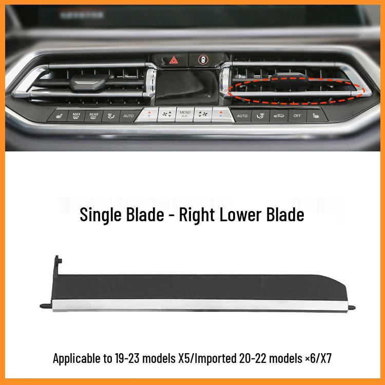 BMW X5/X6/X7 G05/G06/G07 Center Console Air Outlet Repair Kit - Silver Edge Style
