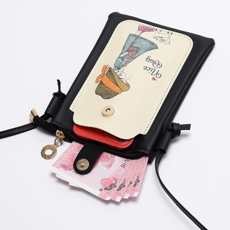 Cute Mobile Phone Bag Female Versatile Small Clear Package Mobile Phone Messenger Mini Small Bag
