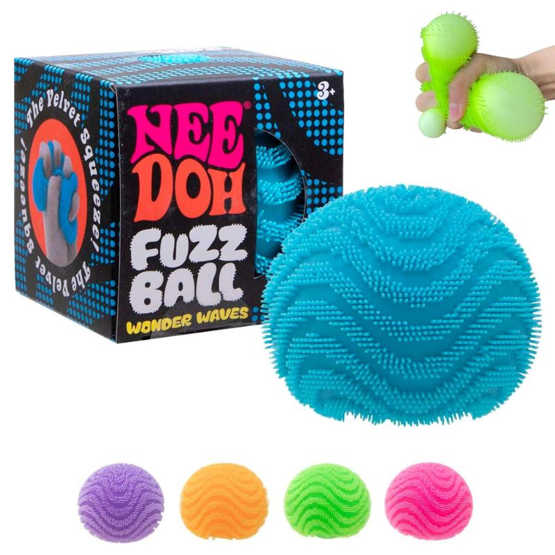 Favorite Toy Unisex Schylling Nee Doh Waves Fuzz Ball Soft Squeeze Sensory Fidget Toy Blind Box Stress Relief For Ages 3 And Up