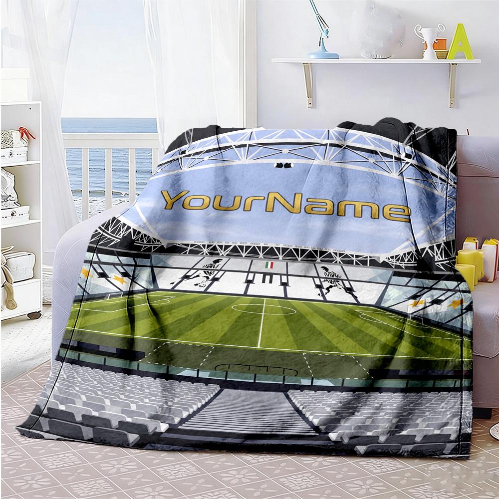 Juventus Customize Your Name Blanket Multi-purpose Customizable Blanket Comfortable Throw For Office Chair Livingroom Living Room Couch