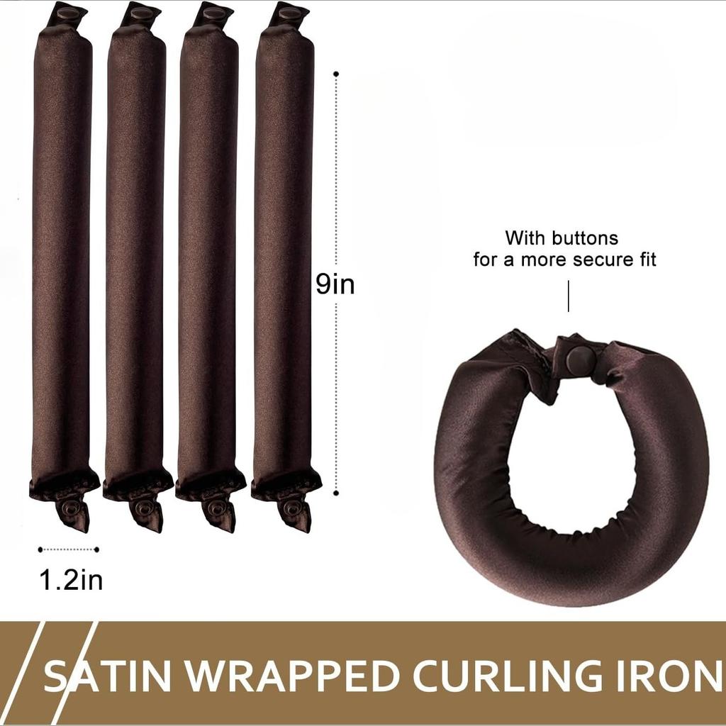 Hitzefreie Lockenwickler-Kopfband Weicher Haarwickler Ohne Hitze Haarrollen Faule Locken Schlafen Flexi-Stäbe mit Haube Styling-Werkzeuge