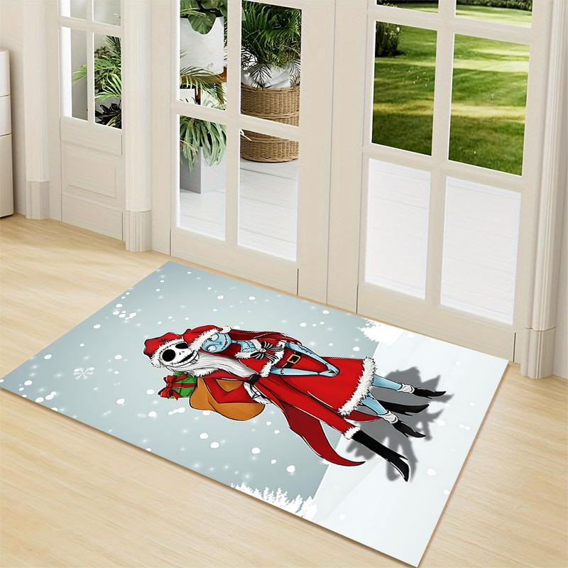 1Pc Christmas Nightmare Before Christmas Carpet Rug Soft Washable Antislip Home Living Room Sofa Mats Personalized Christmas Rug