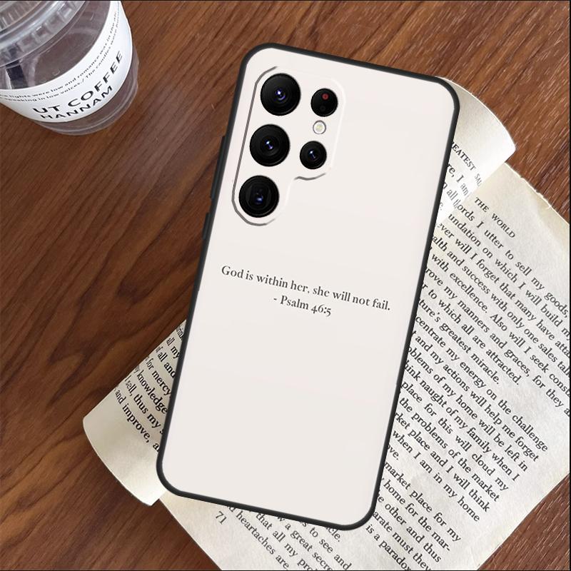 Christian Psalms Phone Case For Samsung Galaxy S25 S24 S23 S22 S21 Ultra S9 S10 S20 Plus FE Funda Cover Shell