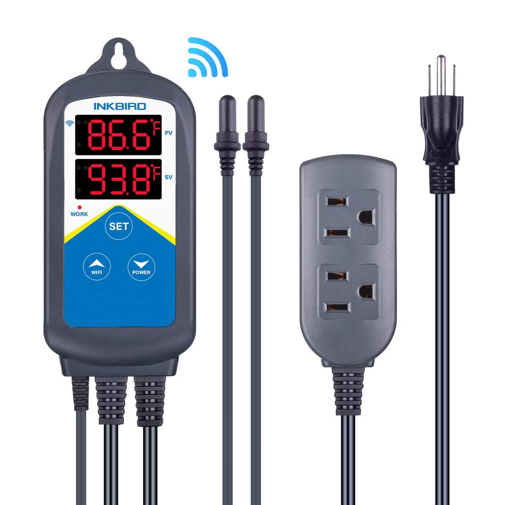 Inkbird Temperature Temperature Controller for Temperature Sensor Temperature Aquarium Controller Overheat Temperature Adjustment Thermostat,