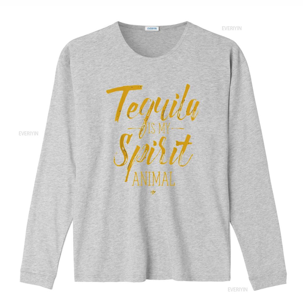 Womens Tequila Is My Spirit Animal T Shirt Black 2XL vintage Washed Breathable Slightly Versatile streetwear Stylish fashion