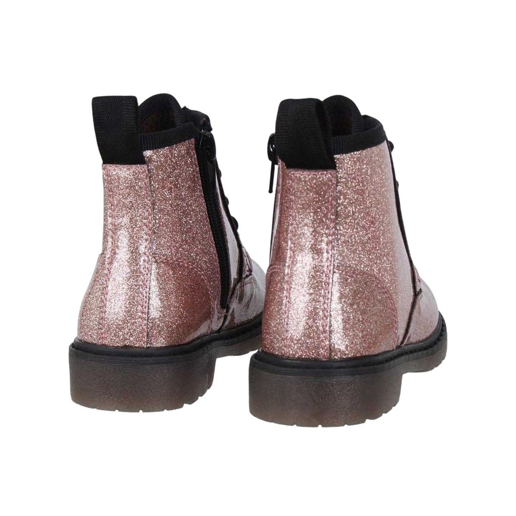 Miso Girls Brandi Glitter Side Zip Block Heel Ankle Boots