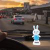Solar Powered Swinging Toys ABS Animal Shape Cute Rabbit Solar Dancing Toy For Car Interior Dashboard Decor Desktop Ornament