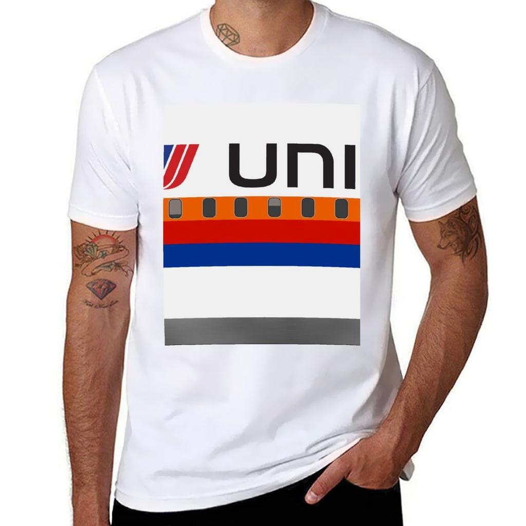 Plane Tees United Airlines (Saul Bass) Tshirt Casual Daily Outfit Tshirt