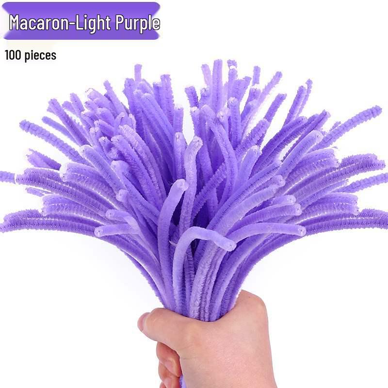 Encrypted Pipe Cleaners: Dense, Thickened 8mm White Strips with Mixed Colors for Handmade DIY Bouquets