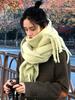 New Women Thick Shawl Wraps Scarf Winter Warm Fashion Solid Color Pashmina Scarves Long Tassel Hijab Stoles Bufanda Mujer