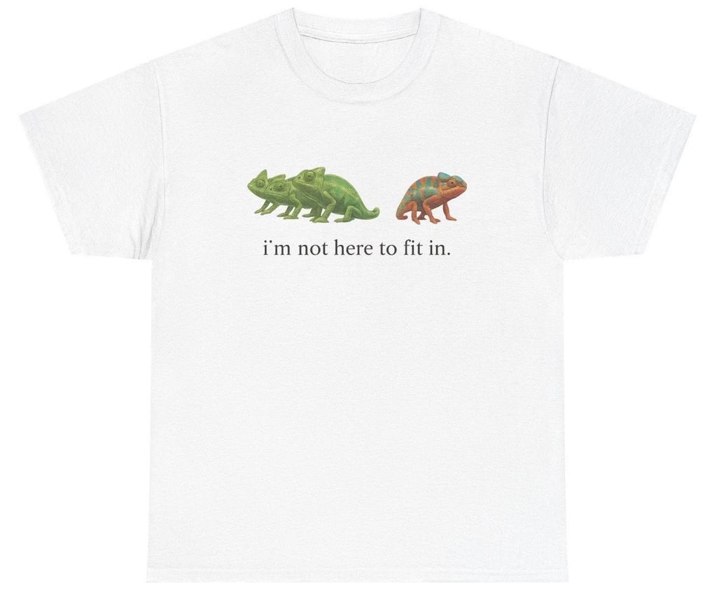 Ich bin nicht hier, um mich anzupassen Chamäleon T-Shirt Grafik-T-Shirt