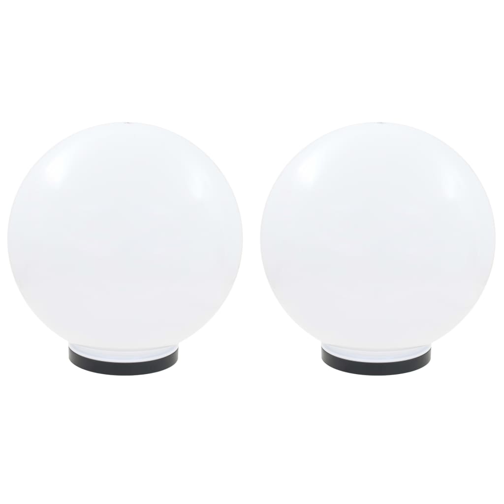 vidaXL LED-Gartenleuchten 2 Stk. Kugelförmig 40 cm PMMA