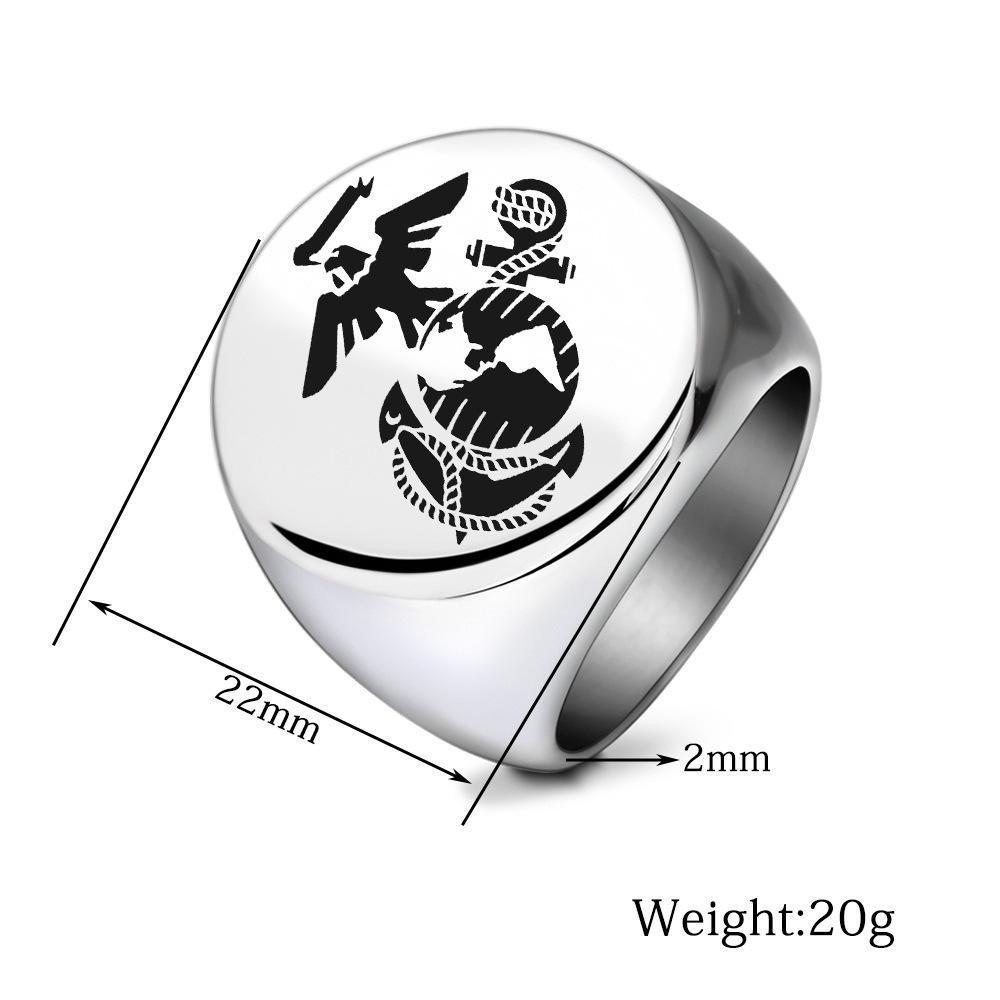 22MM Laser Engraved Dove of Peace Stainless Steel Ring for Women