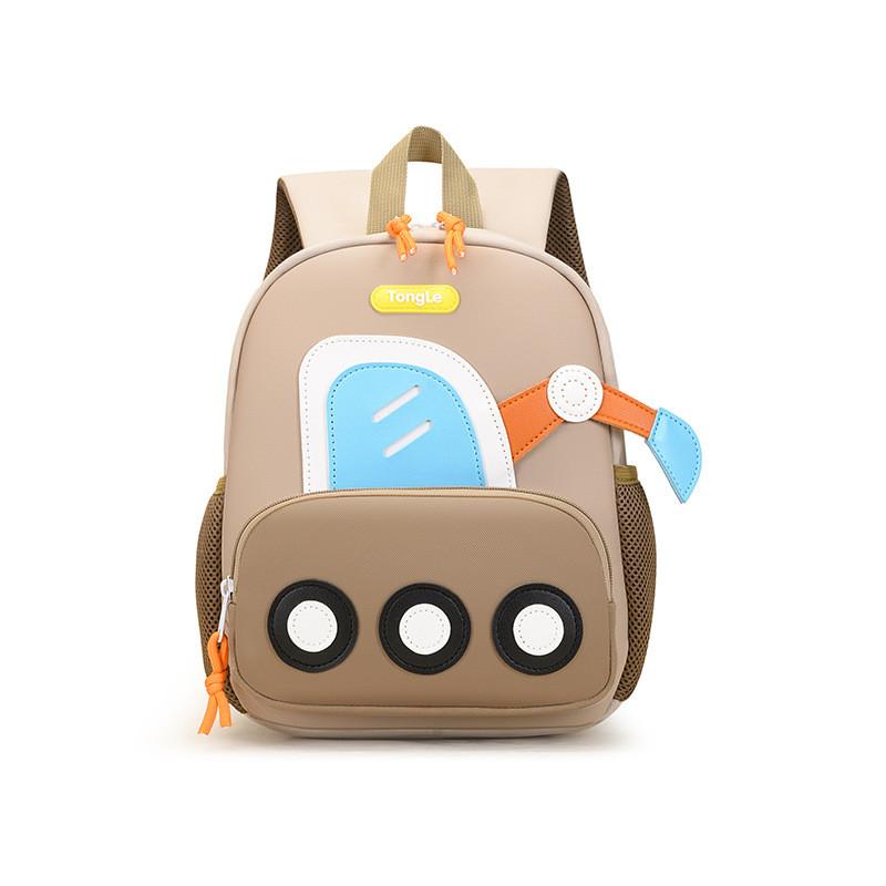 Cartoon Children Excavator Little Backpack With Adjustable Straps For School