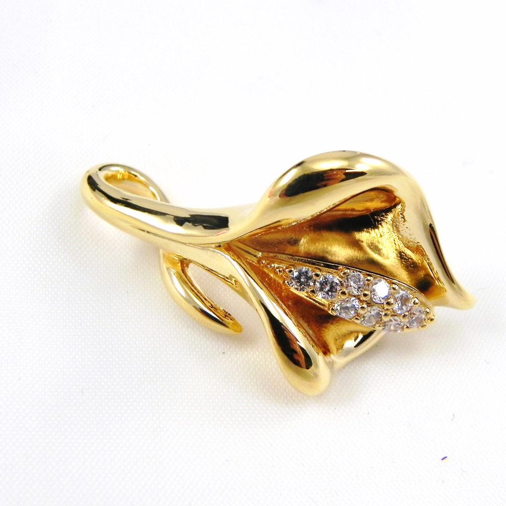 Les Trésors De Lily [G7669] - Gold Plated Pendant 'Goddess'