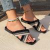 Fashion Women's Flat Slippers 2025 Summer New Fashion Bohemian Style Tassels Design Casual and Comfortable Slippers Zapatos Mujer