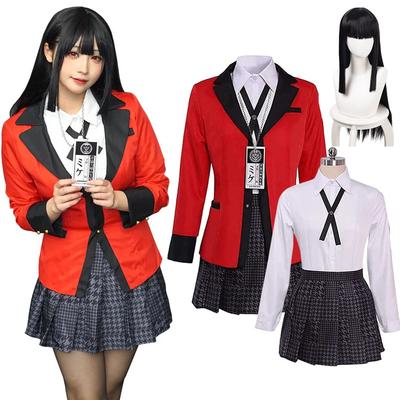 Anime Kakegurui Jabami Yumeko Cosplay Costume Halloween Sayaka Compulsive Gambler Japanese School Girls JK Uniform Halloween Cos