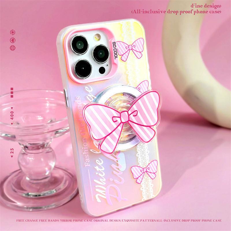 Bow Magnetic Phone Case Compatible with iPhone15 14 13 12/11promax/xsmax/xr 7/8plus