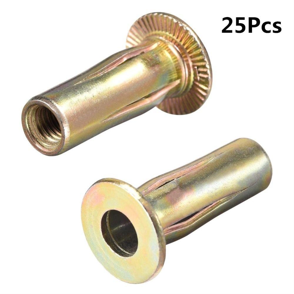 

25 шт. цветной оцинкованный хвостовик M5 M6 с плоской головкой, прочная многозахватная заклепка-гайка