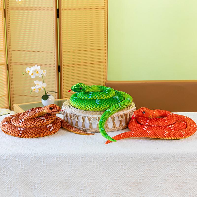 1Pc Funny Spoof Joke Soft Toys 80/110/160Cm Simulated Colorful Python Plush Toy Stuffed Animals Snakes Plushies Doll Home Decor