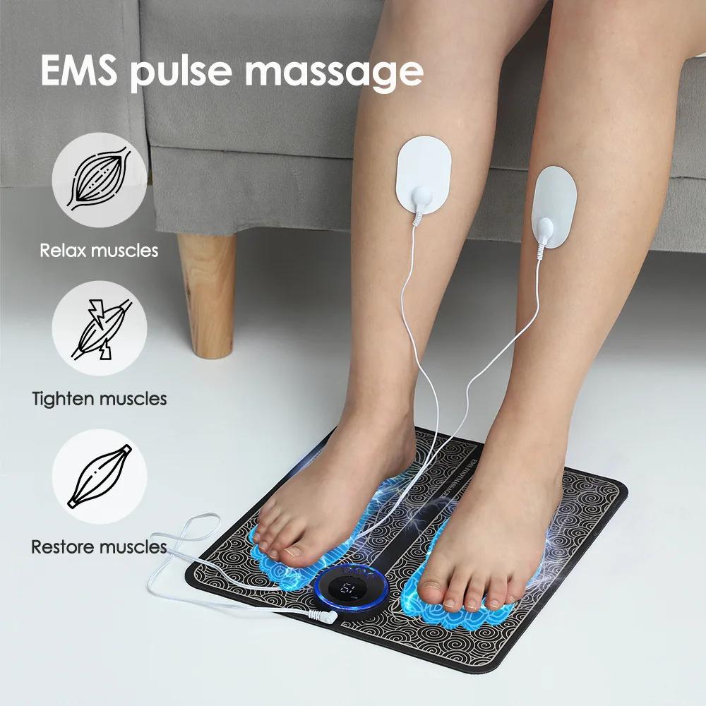 Foot Massage Mat EMS Foot Massager Pad 19 Modes 8 Gears Electric Foot Acupoint Massager Muscle Relieve Cushion Relief Pain Relax Feet