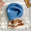 Womens Winter Fair Isle Knit Scarf Wool Blend Warm Long Neck Wrap In Retro Style