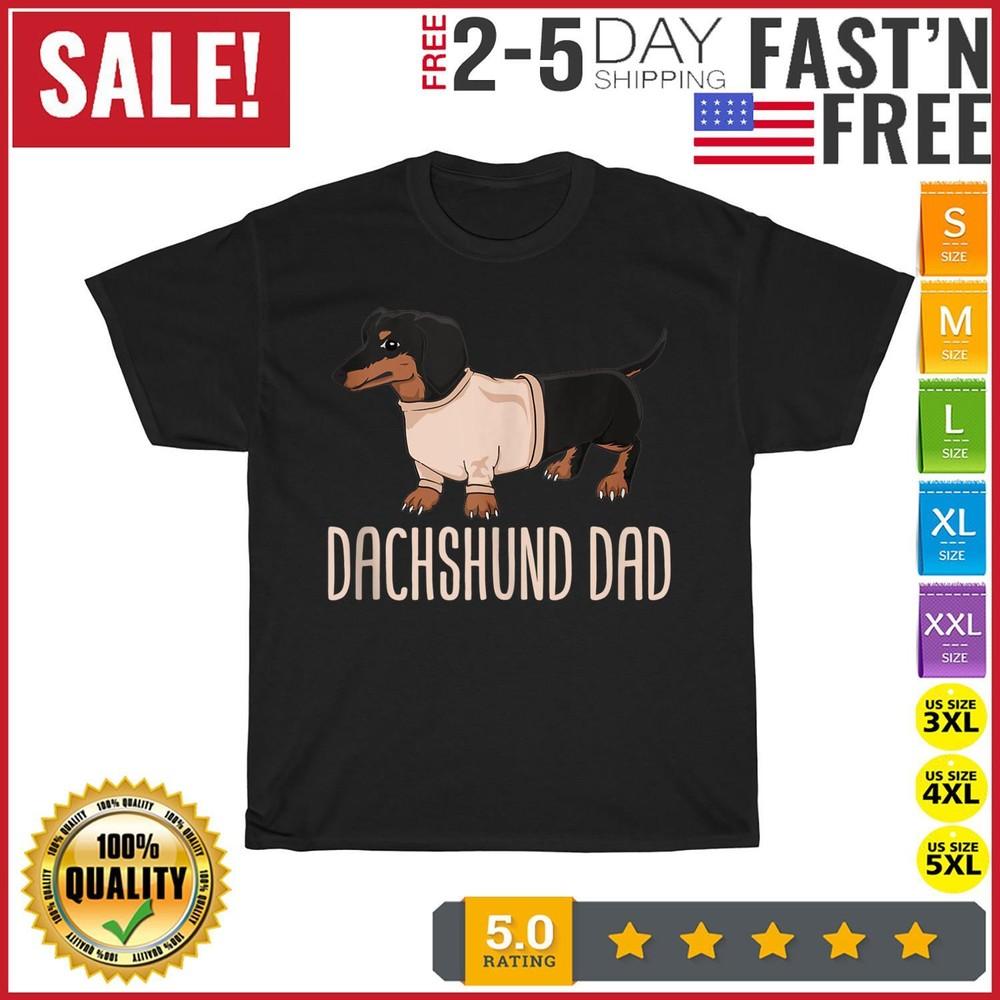 

Dachshund Dad Wiener Dog Lover Vintage T Shirt Men Fashion 2023 Women T Shirt 4XL