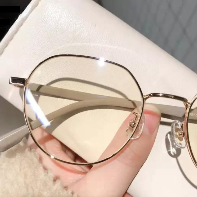Round Myopia Glasses Women Men Vintage TP90 Full Frame Eyeglasses Ultralight Anti Blue Light Glasses -1.0 -1.5 -2.0 -2.5 ~ -6.0